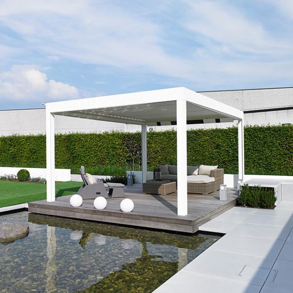 Buy Motorised Weather Resistant Motorized Louvered Aluminum Pergola at wholesale prices