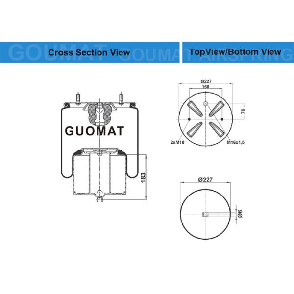 2136 M / 2136M Truck Air Springs AIRTECH 36760 K / 36760K for VOL-VO Truck 20554760