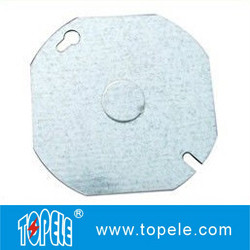 Quality 4&quot; Electric Metal Cover 54C6 Flat Octagonal Steel Cover 1/2&quot; Knockout for sale