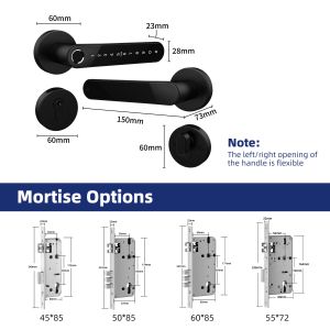 Intelligent Electric Handle Wooden Door Lock For Residential