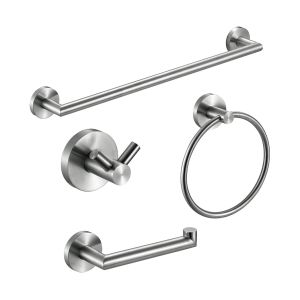 Sustainable Bathroom Hardware Sets Chrome Bathroom Accessories 4 Pieces