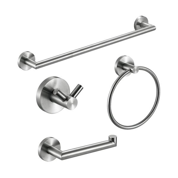Buy Sustainable Bathroom Hardware Sets Chrome Bathroom Accessories 4 Pieces at wholesale prices