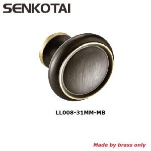 Brushed brass Antique round cabinet knob in DIA31mm for furniture hardware