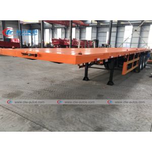 40FT 3 Axle 45 Ton Container Loading Flatbed Semi Trailer