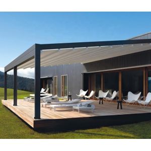 Retractable Windproof Canopy Ultra-Lightweight Aluminum Pergola Customizable