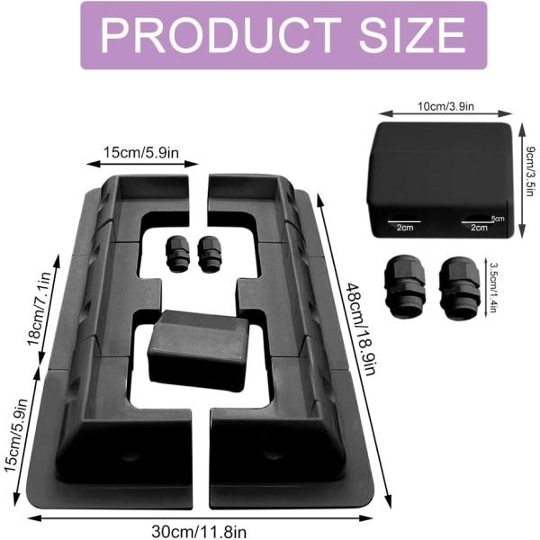 ABS Brackets for Solar Panel Installation on Caravan Motor Home RV 7PCS White Black