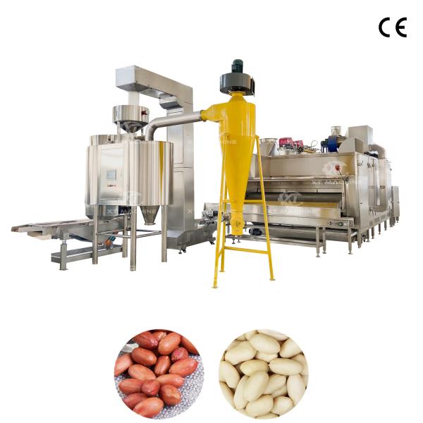 Buy Easy Operation Stainless Steel 304 Food Grade Roasted Peanut Air Blancher Air Peanut Blanching Machine 1000-1200kg/h at wholesale prices