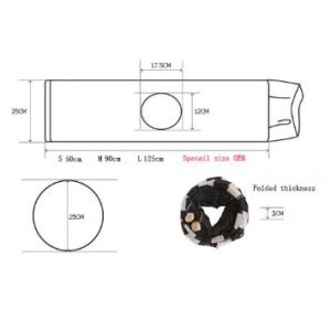 Outdoor Foldable 2 Peepholes Cat Play Tunnel