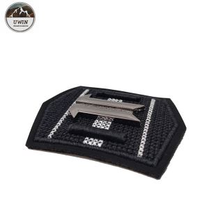 Washable Black 3D Custom Motorcycle Patches One Side Design Any Shape Available