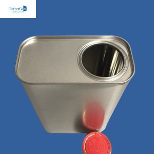 Customizable 500ml 1L Paint Tins , Empty Rectangular Tin Cans