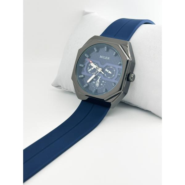 Custom Logo Miler Fashion Chronograph Quartz Men's Watch Big Dial Silicone Casual Personality Wristwatch Luxury Sports Watch