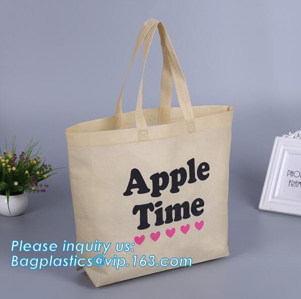wholesale fashion 38*42*10cm 80gsm 100% pp non woven bag with handle, gusset and bottom, Promotional Cheap Customized Fo