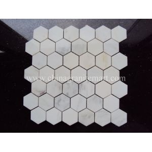 Quality China Oriental White Marble Mosaic,Natural Marble mosaic tiles,2&quot; Hexagon marble mosaic desgin for wall for sale