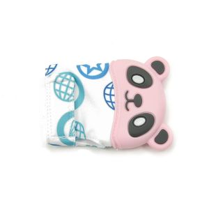 Multi Colours Hand Glove EN71 Baby Teething Mitten Soft Silicone