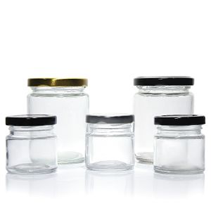 Custom Luxury 100ml 180ml 500ml Small Round Freezing Glass Jar For Storing Pickle