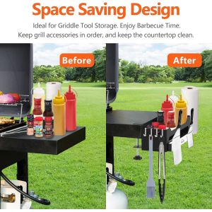 BBQ Accessories Storage Bracket for Blackstone Griddles 28"/36" with a Magnetic