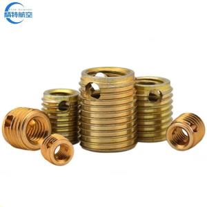 Quality Customized M2 to M15 Brass Self-Tapping Threaded Inserts with 6h Thread Accuracy and Other Common Used Thread DIN8140 Sizes for sale