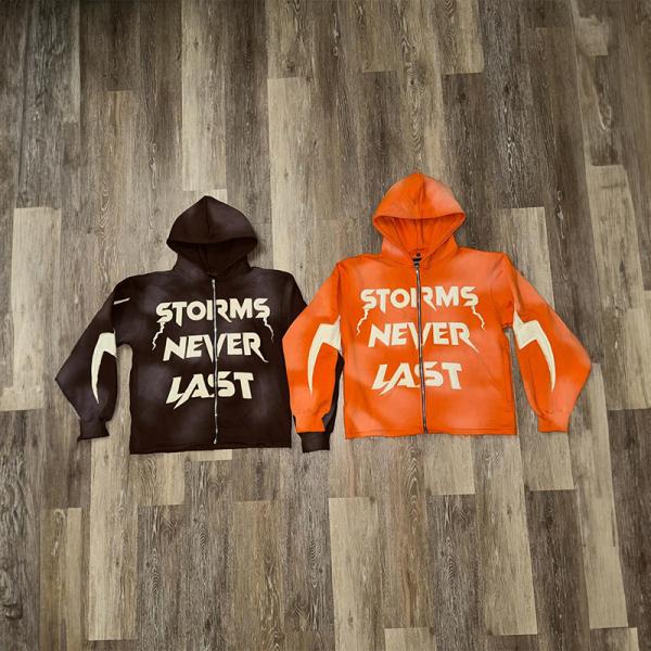 Manufacturers Custom Sun Faded Embroidery Patch Acid Wash Vintage Zipper Cropped Cut and Sew Hoodies Sweatpants and Hoodie Set