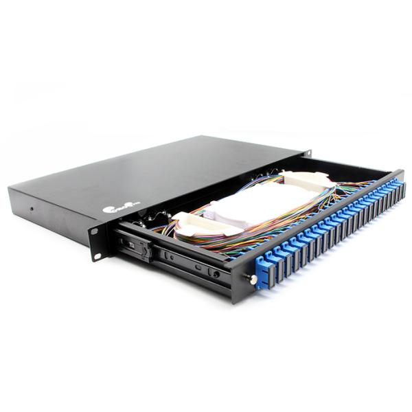 Full Loaded 24 Ports ODF Patch Panel SC SM Duplex Fiber Optic Distribution Panel