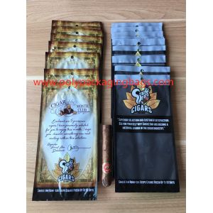 Fashion Zipper Moisturizing Fresh Cigarette Plastic Bag With Transparent Window