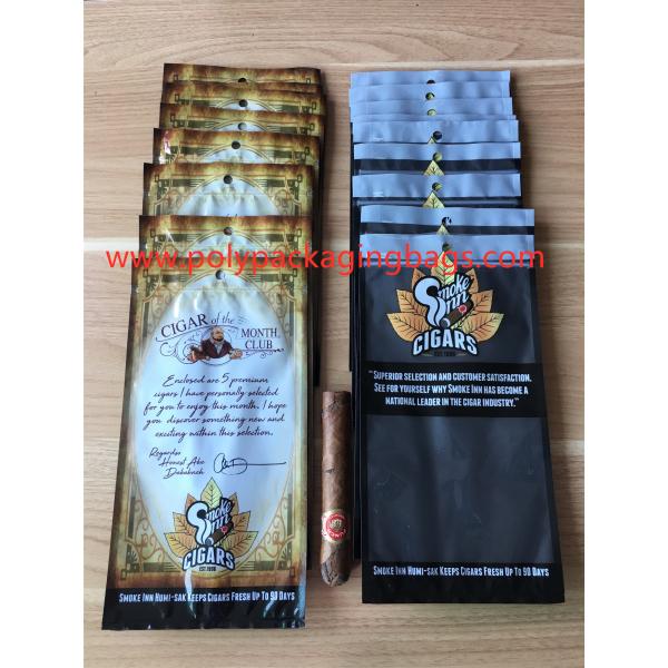 Buy Fashion Zipper Moisturizing Fresh Cigarette Plastic Bag With Transparent Window at wholesale prices