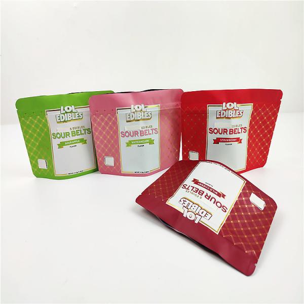 Buy 180mic 3.5g CMYK Mylar Cookie Packaging Pouch Gravure Printing at wholesale prices