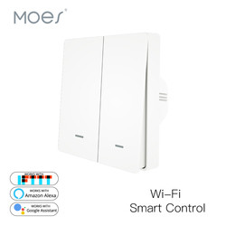 no neutral WIFI Smart Light Wall Switch work with Alexa, 1 2 3 gang EU/UK 86