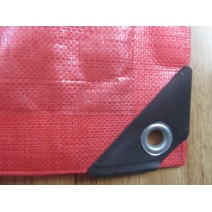 Quality 195gsm-215gsm pe virgin tarpaulin red color ,truck cover coal cover for sale