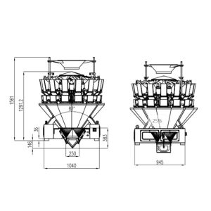 IP65 waterproof Stainless Steel Multihead Weighing Machine For Rice Noodle