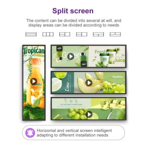 VETO Customisizd Size 4K Stretched Shelf lcd display Ultra Thin Bar Lcd Panel