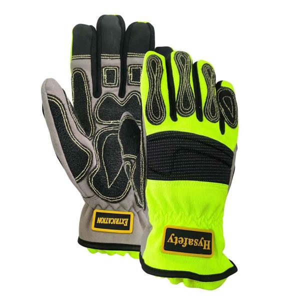 Buy Water Repellent Glass Fiber Vehicle Extrication Gloves Turtle Neck Cuff at wholesale prices