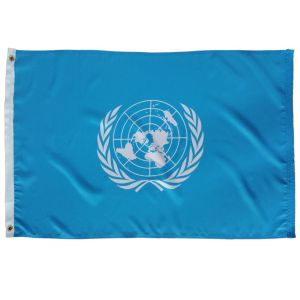 United Nations Flag 2x3' Super Knitted Spun Polyester National Flag
