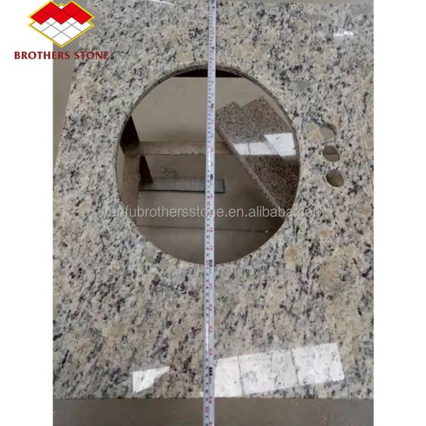 Custom Cut-to-Size Granite Top for Luxury Hotel Bathroom Vanity Polished Natural Stone
