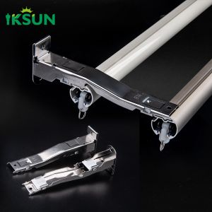Customized White Rose Gold Aluminum Curtain Track Profiles Rail Powder Coated