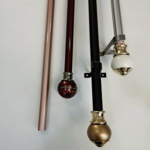 Window 6.3m 22 Inch Polished Chrome Curtain Pole