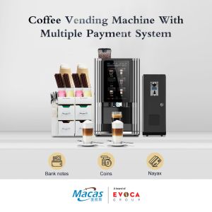 Customizable Commercial Coffee Vending Machine with Touch Screen
