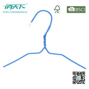 Betterall Fashionable Blue Chrome Metal Hanger with Non-slip Shoulder