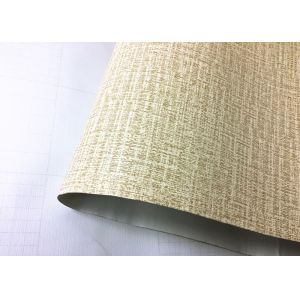 Brown Texture Damask Peel And Stick Wallpaper Environmental PVC Material