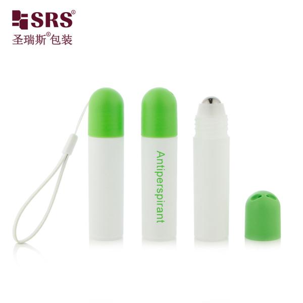 RPPF 20ml Silk Screen Printing Plastic Portable Travel Size Antiperspirant Deodorant Gel Flat Roller Bottle With Dome Cap