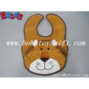 China 13Cheap Baby Stuff Plush Brown Lion Baby Bibs on sale