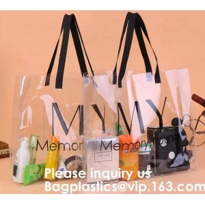 Transparent Pvc Shopping Bag Pvc Tote Bag,OEM Supermarket PVC Fashion Bag