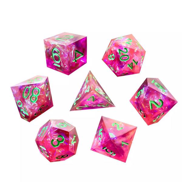 Buy Handmade Sharp Edge Resin RPG Dice Portable Sturdy Polyhedron at wholesale prices
