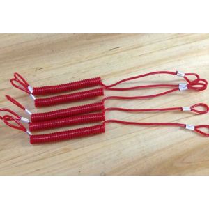 China Innovative 3.0Cord Dia Red Plastic Tool Lanyard Cable&Safety Tether Leash Fall Protection for Valuable Tools on sale