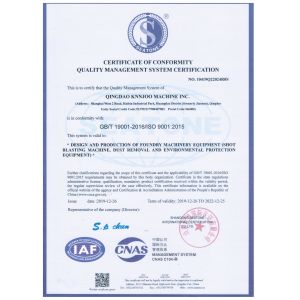 Qingdao Knnjoo Machine Inc Certifications