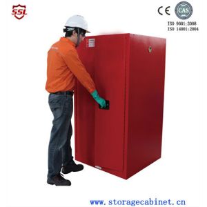 China Red Paint Ink Chemical Storage Cabinet For Flammable Liquids 60 Gallon on sale