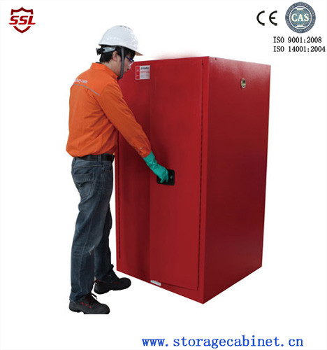 Buy Red Paint Ink Chemical Storage Cabinet For Flammable Liquids 60 Gallon at wholesale prices