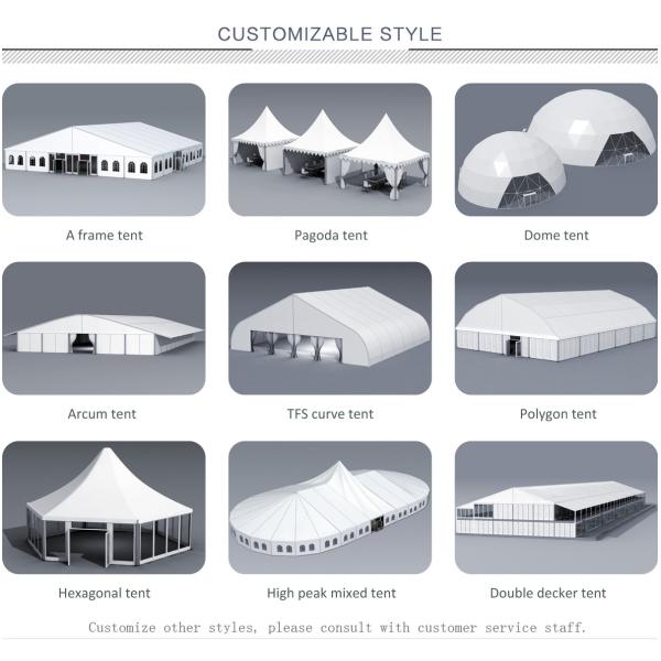 SGS Certified European Style Tent Outdoor Wedding Marquees Rain Gutter Included