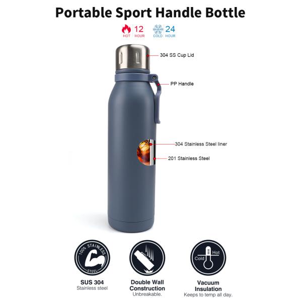 700ml High Quality Double Wall Stainless Steel Vacuum Insulated Drinking Water Bottle Wholesale Metal Flasks