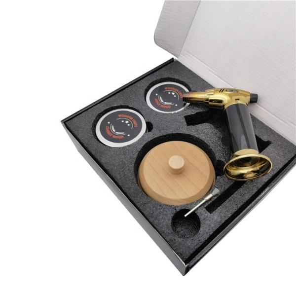 Buy New Design Wood Cocktail Smoker Kit with Torch Customize Whiskey Cocktail Smoker Kit With Wood Chips Spoon at wholesale prices