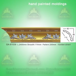 Fashion carved pu crown moldings